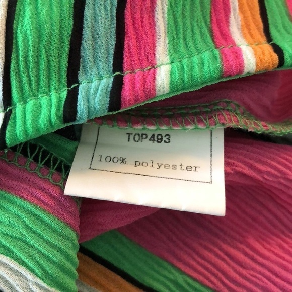 TOV Los Angeles Striped Guaze Off Shoulder Top Size 42/Large - Picture 7 of 7